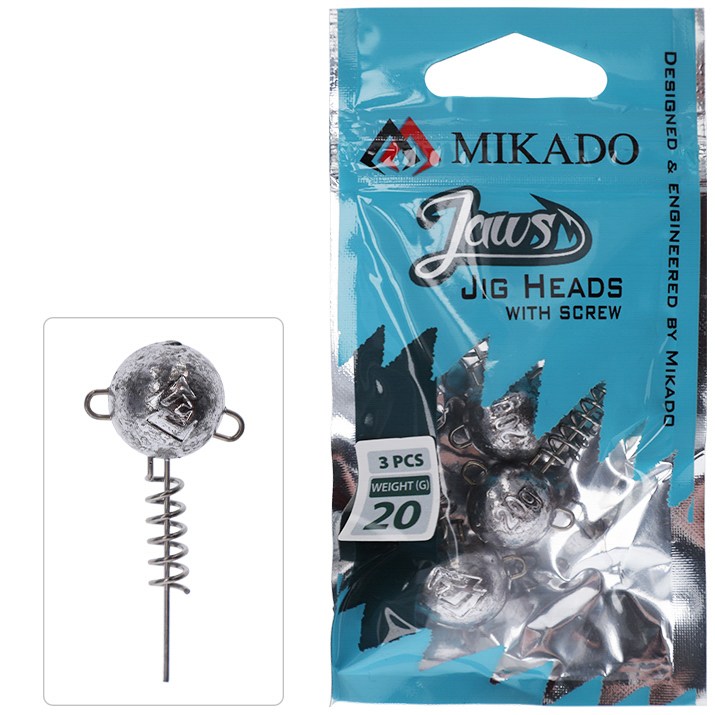 MIKADO Bleikopf - Jaws Mit Schraube 10g - 3st MIKADO Bleikopf - Jaws Mit Schraube 10g - 3st