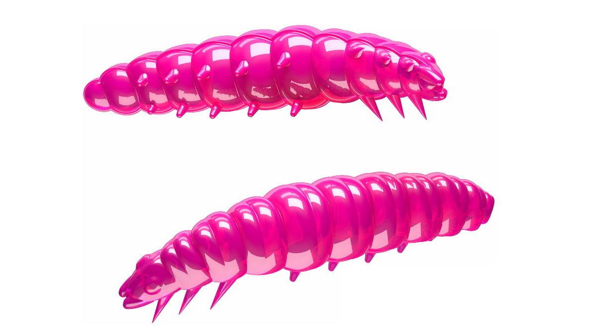 LIBRA LURES Larva 30 Cheese 001-White 15st, Forellenköder, schwimmend und aromatisiert — 2.50 Hot Pink Cheese