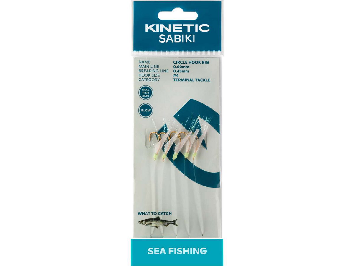 KINETIC Sabiki Circle Hook #4 Fishskin/Flash Heringsvorfach KINETIC Sabiki Circle Hook #4 Fishskin/Flash Heringsvorfach