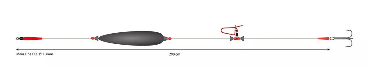 MIKADO Wallersystem I-Combi Rig 10g/200cm/100kg - Drilling: 2/0 - 1