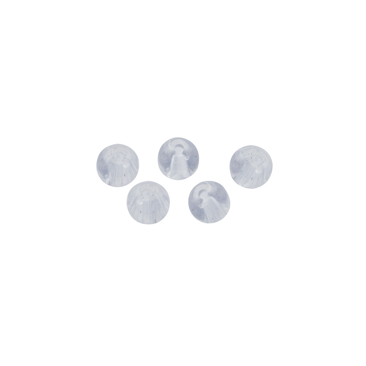 BERKLEY Transparent Glass Beads 6mm - 5pcs