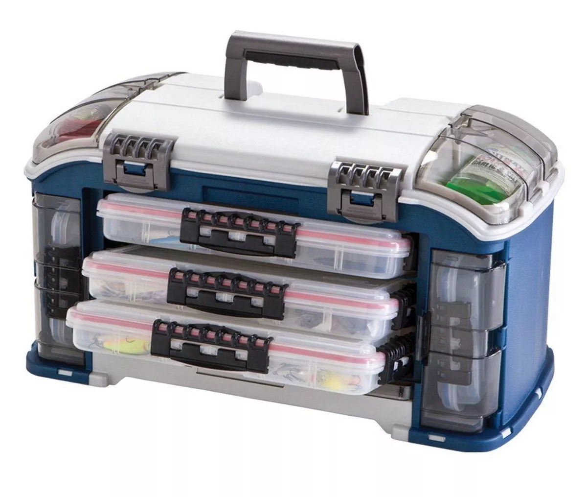 PLANO Elite Series 797 Angled Tackle System Navy/Sandstone