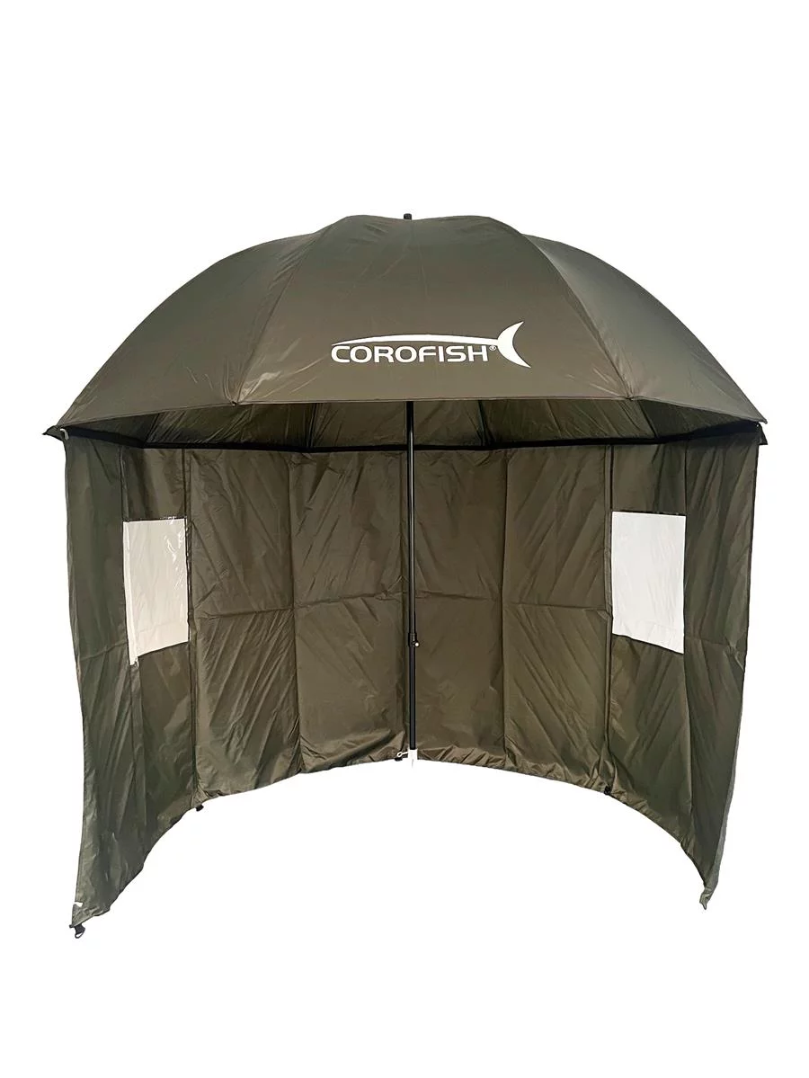 COROFISH Schirmzelt 240/300 | 210D PU | mit Reißverschluss und Seiten