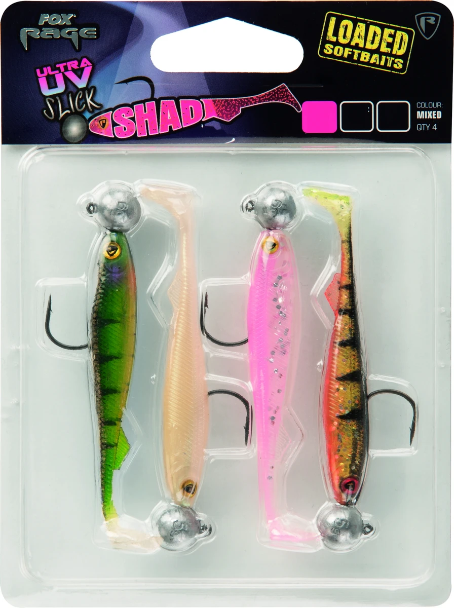 FOX RAGE UV Slick Shad Loaded 11cm 10g 3/0 x 4pcs weitere Ansicht
