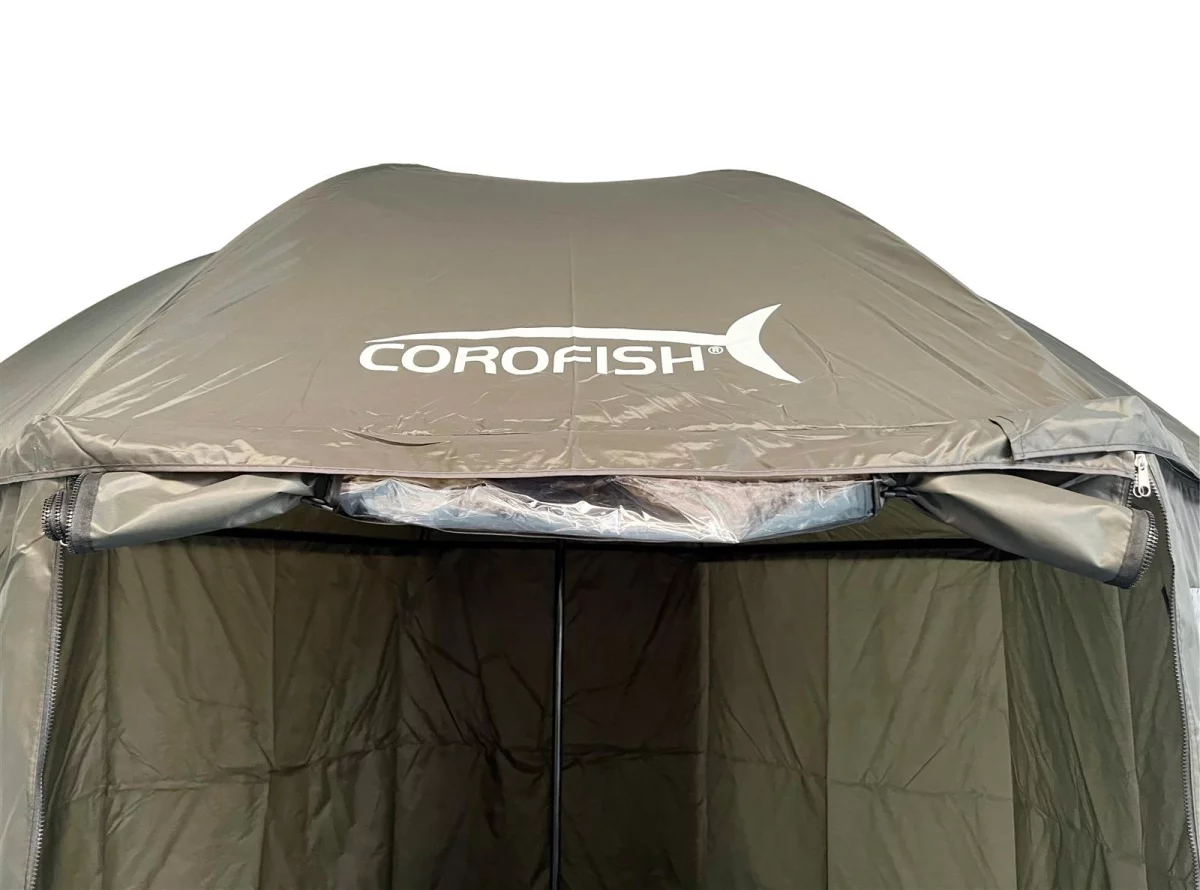 COROFISH Schirmzelt 300cm 210D PU mit Reißverschluss 360° Seitenteil