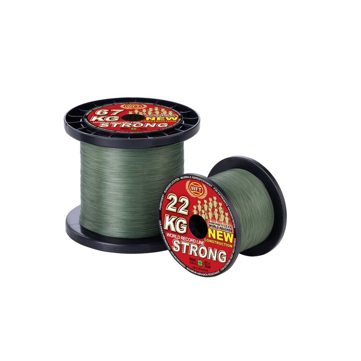 WFT NEW 10KG Strong green 0,08mm 2000m, geflochtene Angelschnur, braided line WFT NEW 10KG Strong green 0,08mm 2000m, geflochtene Angelschnur, braided line