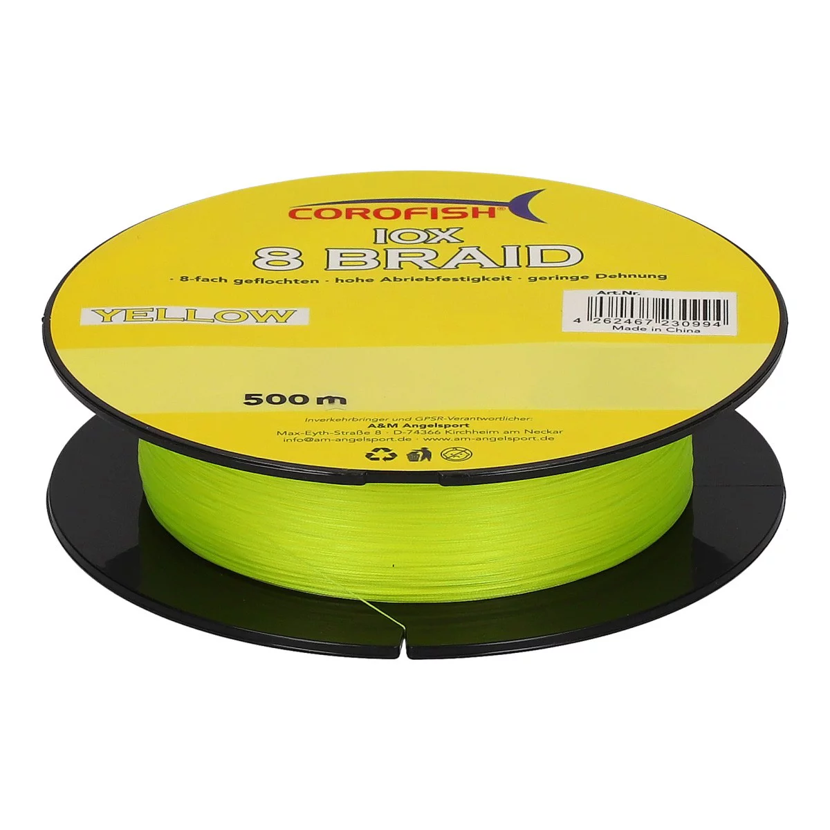 COROFISH IOX 8 Braid 0.10mm Yellow 500m 6.50kg