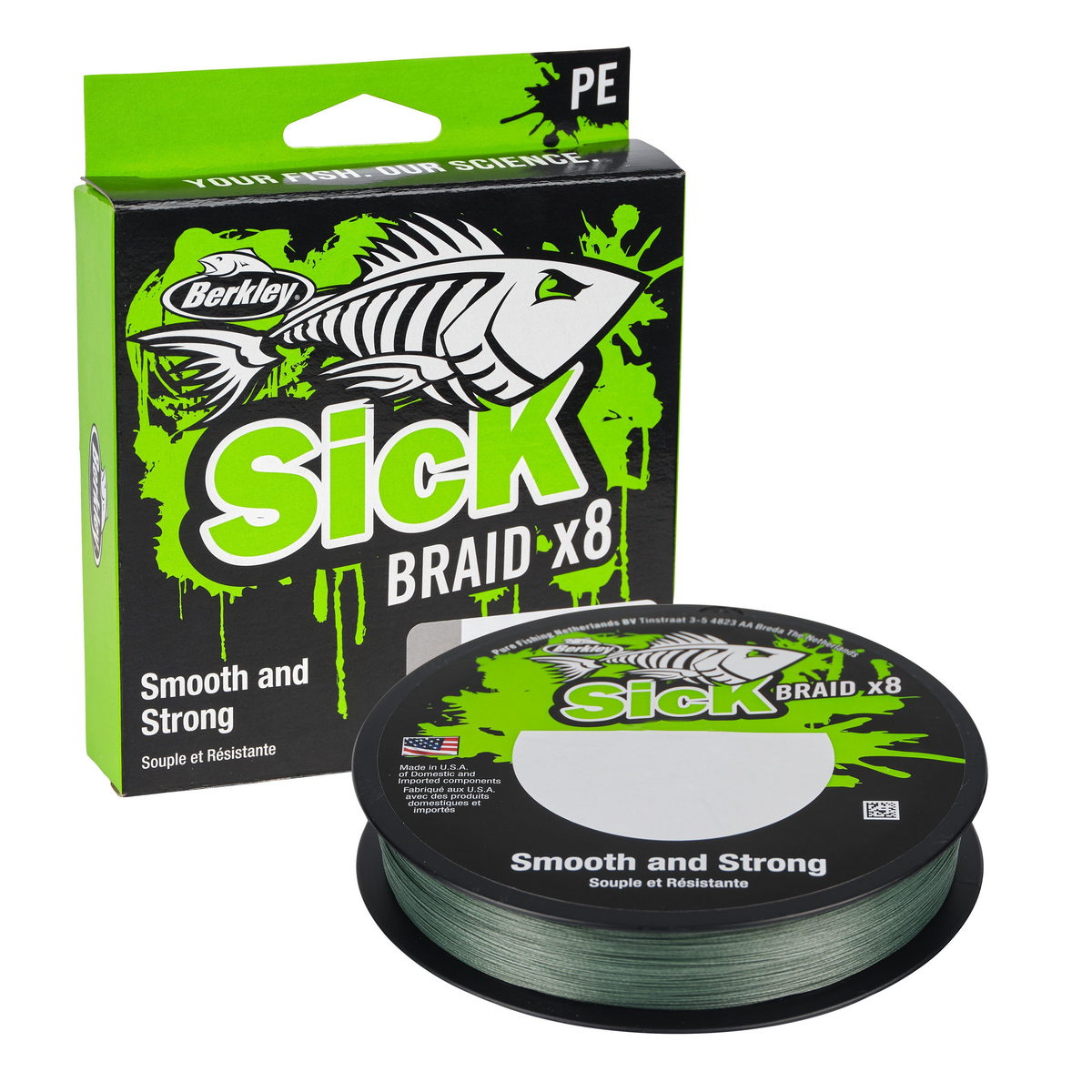 BERKLEY Sick Braid 8X Moss Green 0.06mm 150m 5.4kg BERKLEY Sick Braid 8X Moss Green 0.06mm 150m 5.4kg