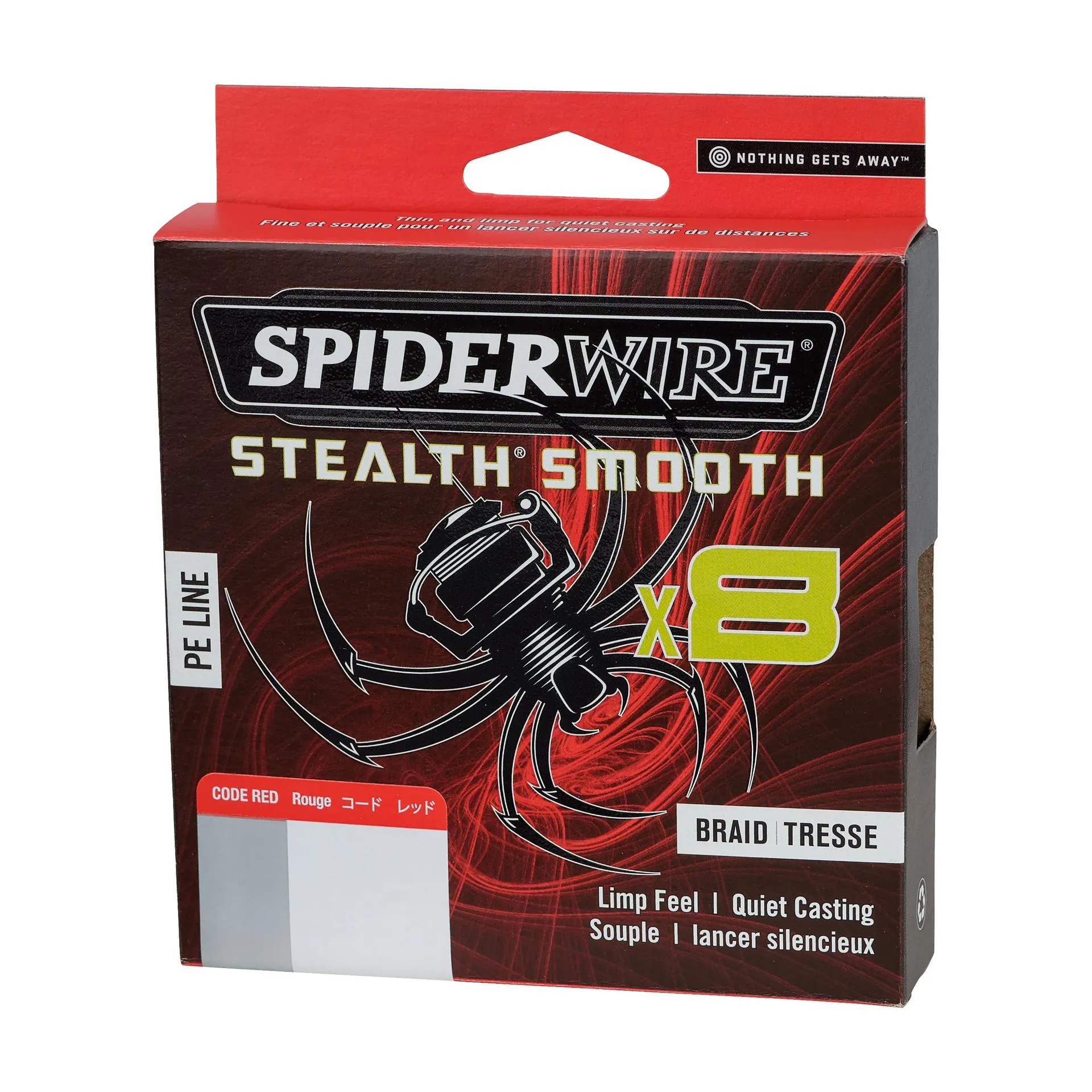 SPIDERWIRE Stealth Smooth 8 Braid 0,19mm 150m Code Red 18,0kg geflochten