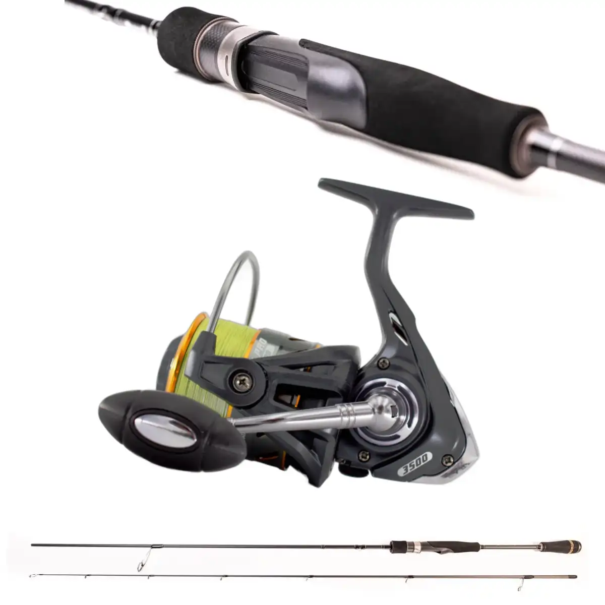 MOSTAL Taipan Spin 2.40m 50g Combo mit Alu Pro 3500 CO Braid