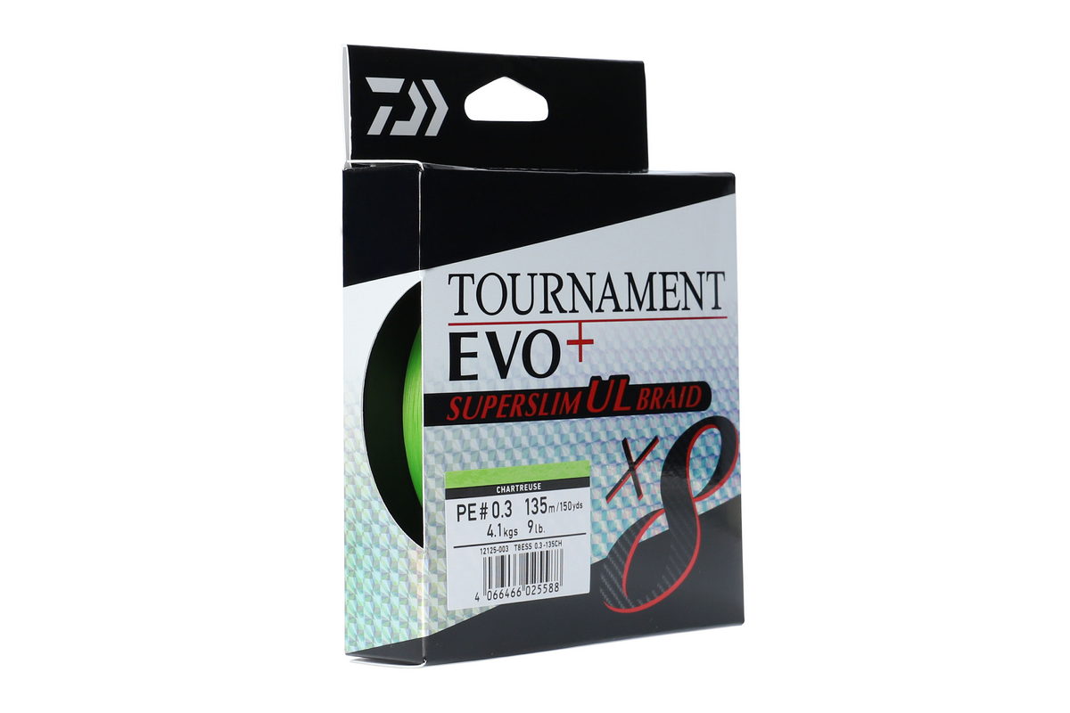 DAIWA Tournament X8 Braid EVO+ SUPERSLIM UL chartreuse 5.40kg 135m