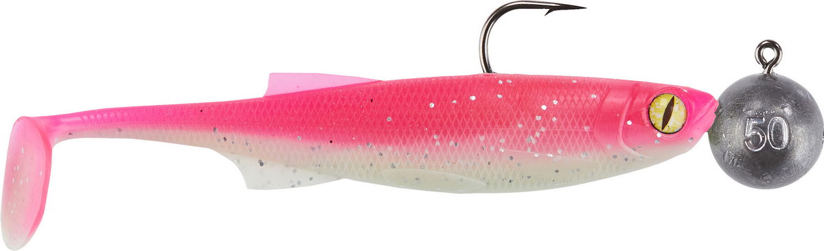 BALZER 71 Gead Nord Gummiset Pollack-Köhler, 30g und 50g, 10 und 12cm, Pink-Weiss BALZER 71 Gead Nord Gummiset Pollack-Köhler, 30g und 50g, 10 und 12cm, Pink-Weiss