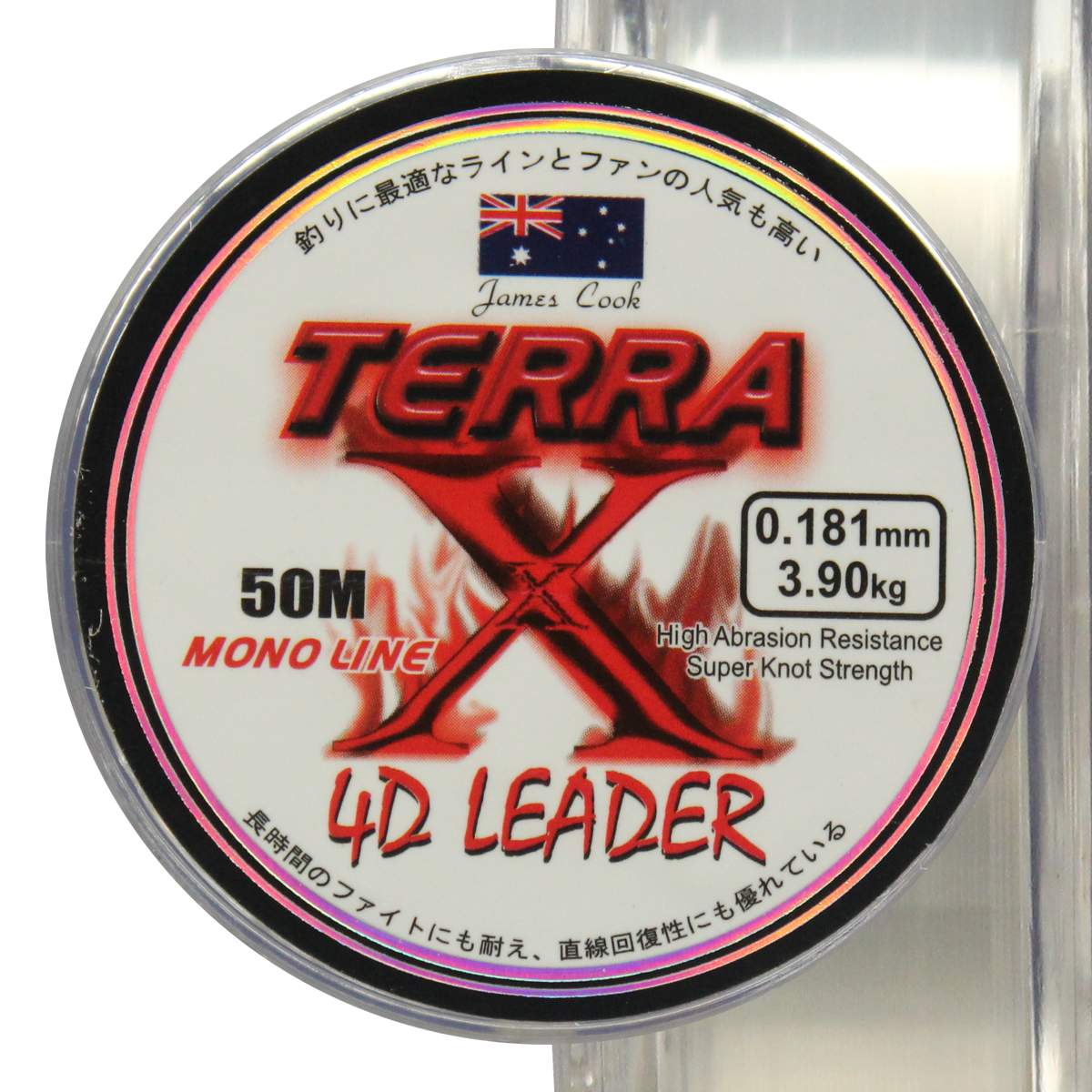 Terra Leader 4D 50m 0,37mm clear, monofile Angelschnur, Vorfachschnur