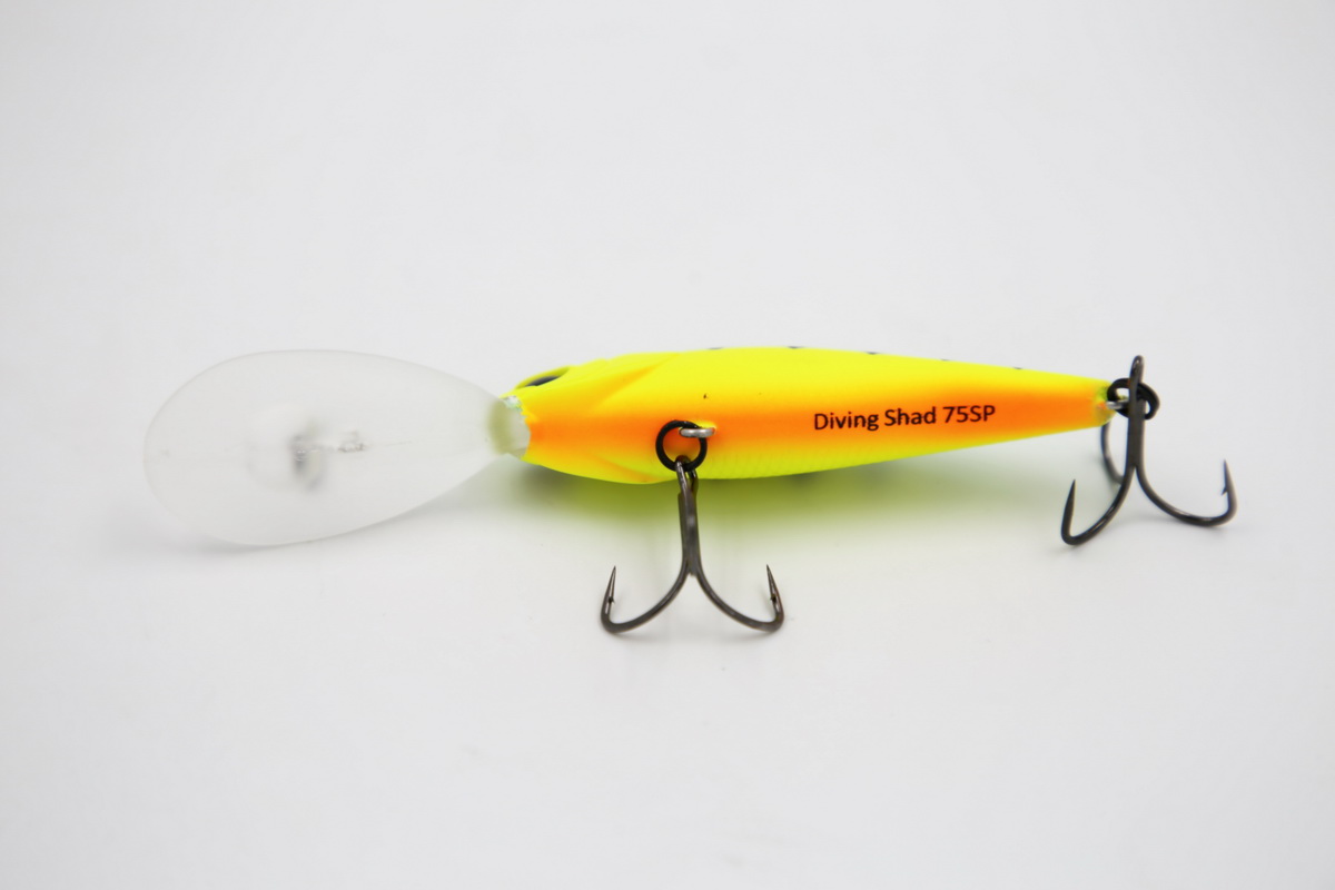 TAIPAN Diving Shad Chartreuse Perch 75mm