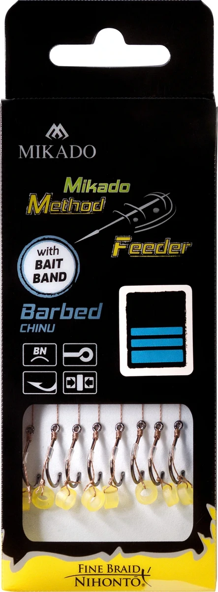 MIKADO Methode Feeder Rig Gummiband 4 Geflochten 0.16mm/10cm - 8st