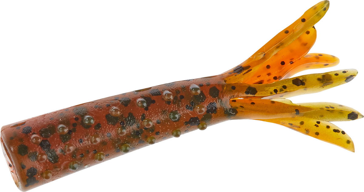 BALZER Shirasu Street Hairy Tubes, Green Pumpkin Amber Red BALZER Shirasu Street Hairy Tubes, Green Pumpkin Amber Red