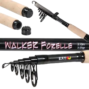 EFT Walker Tele Forelle 3.10m 3-25g Combo mit Spin CO 3000 F Mono Detailansicht