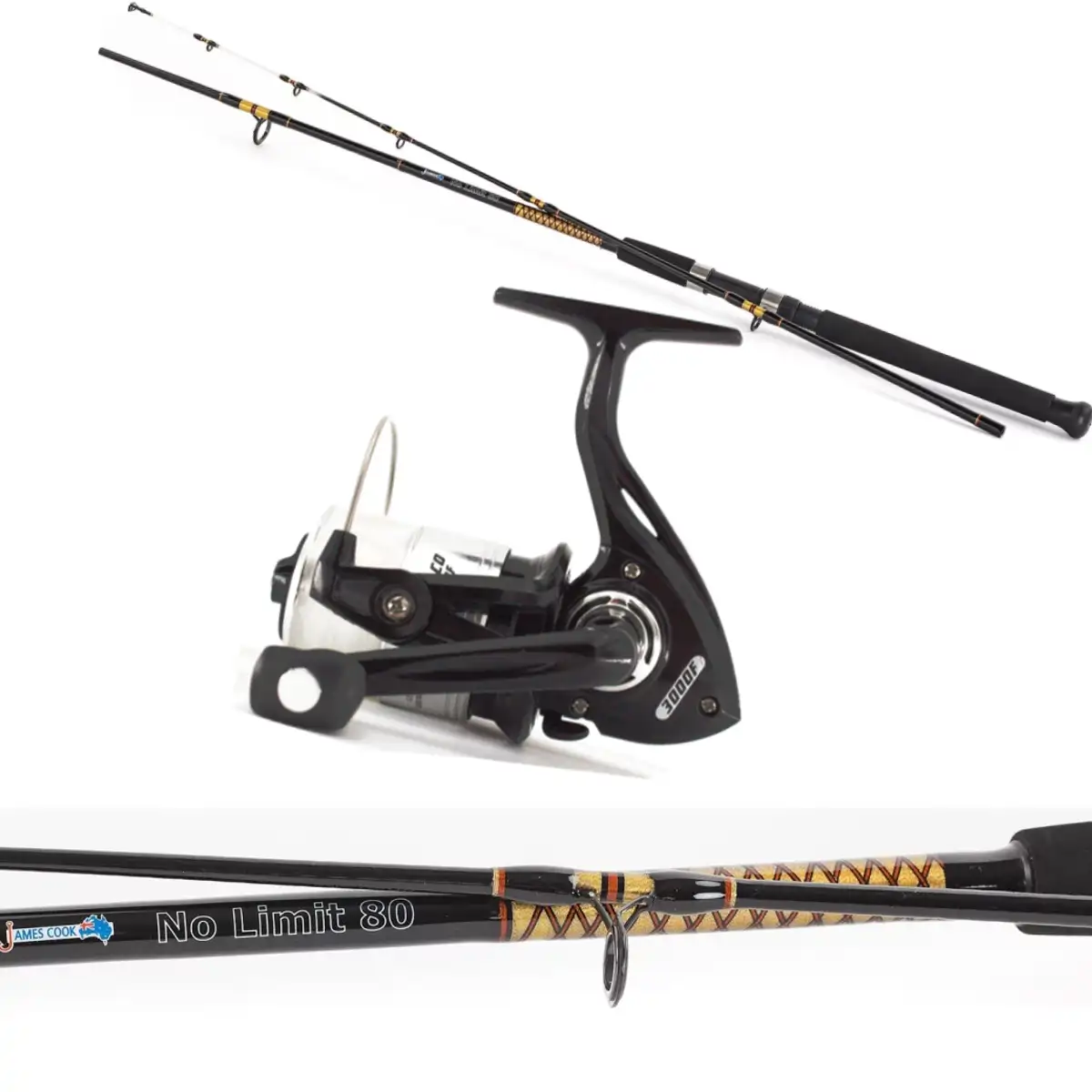 James Cook No Limit 80 1,98m 20-80g Combo mit Spin CO 3000 F Mono