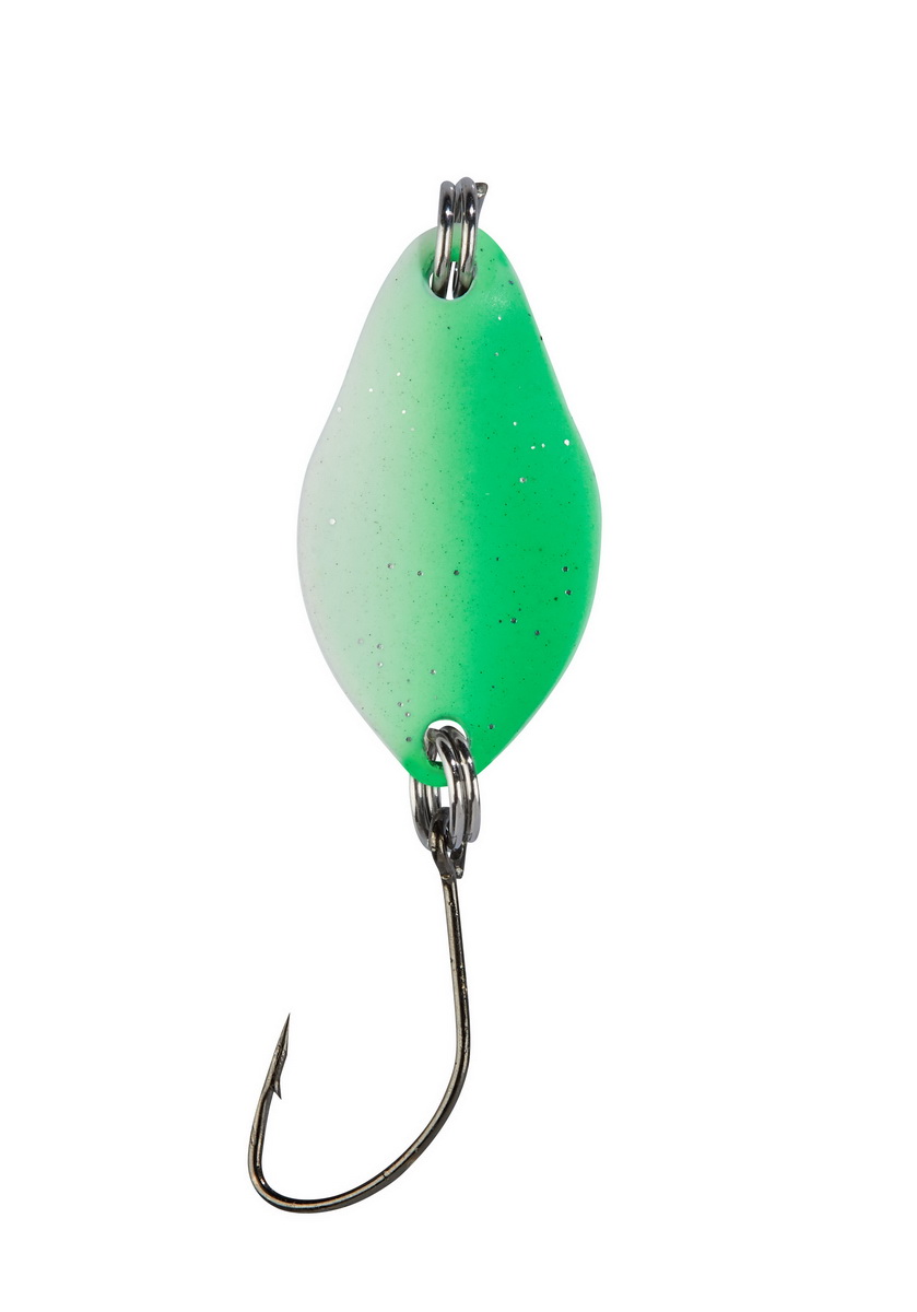 BALZER Trout Attack Spoon Jacky leuchtgrün-weiß 2,5cm 2,5g