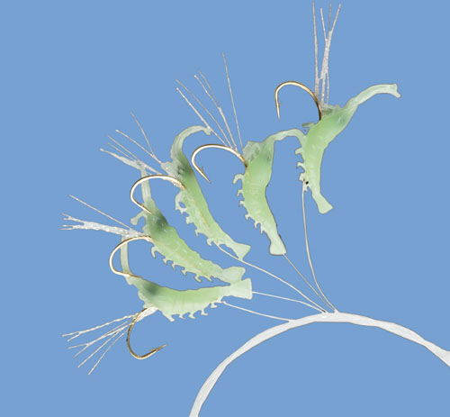 BALZER Edition Sea Hering Mini Shrimp Rig fluo 0,45/0,45mm 130cm 5x BALZER Edition Sea Hering Mini Shrimp Rig fluo 0,45/0,45mm 130cm 5x