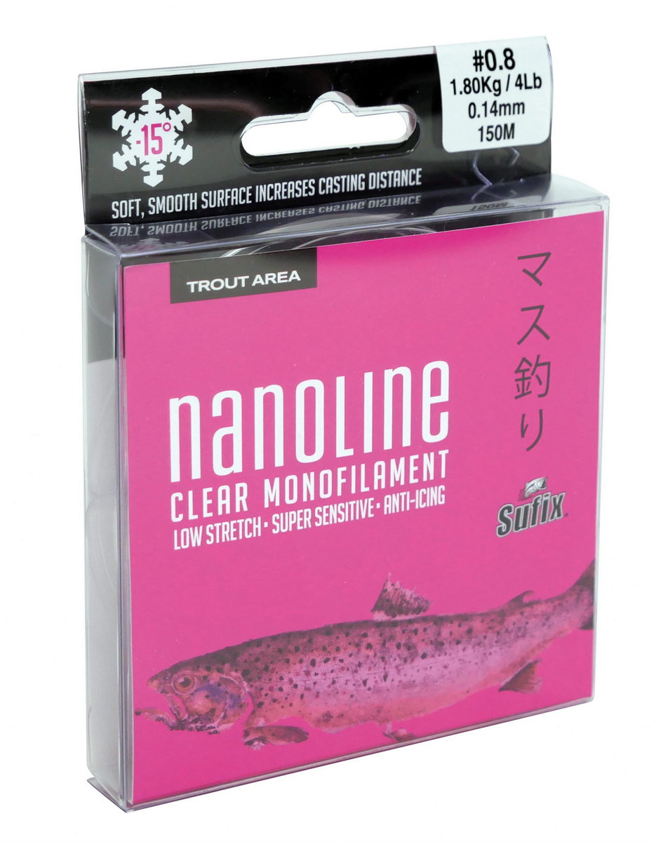 SUFIX Nanoline Clear 150m 0,20mm monofile Nylon Angelschnur