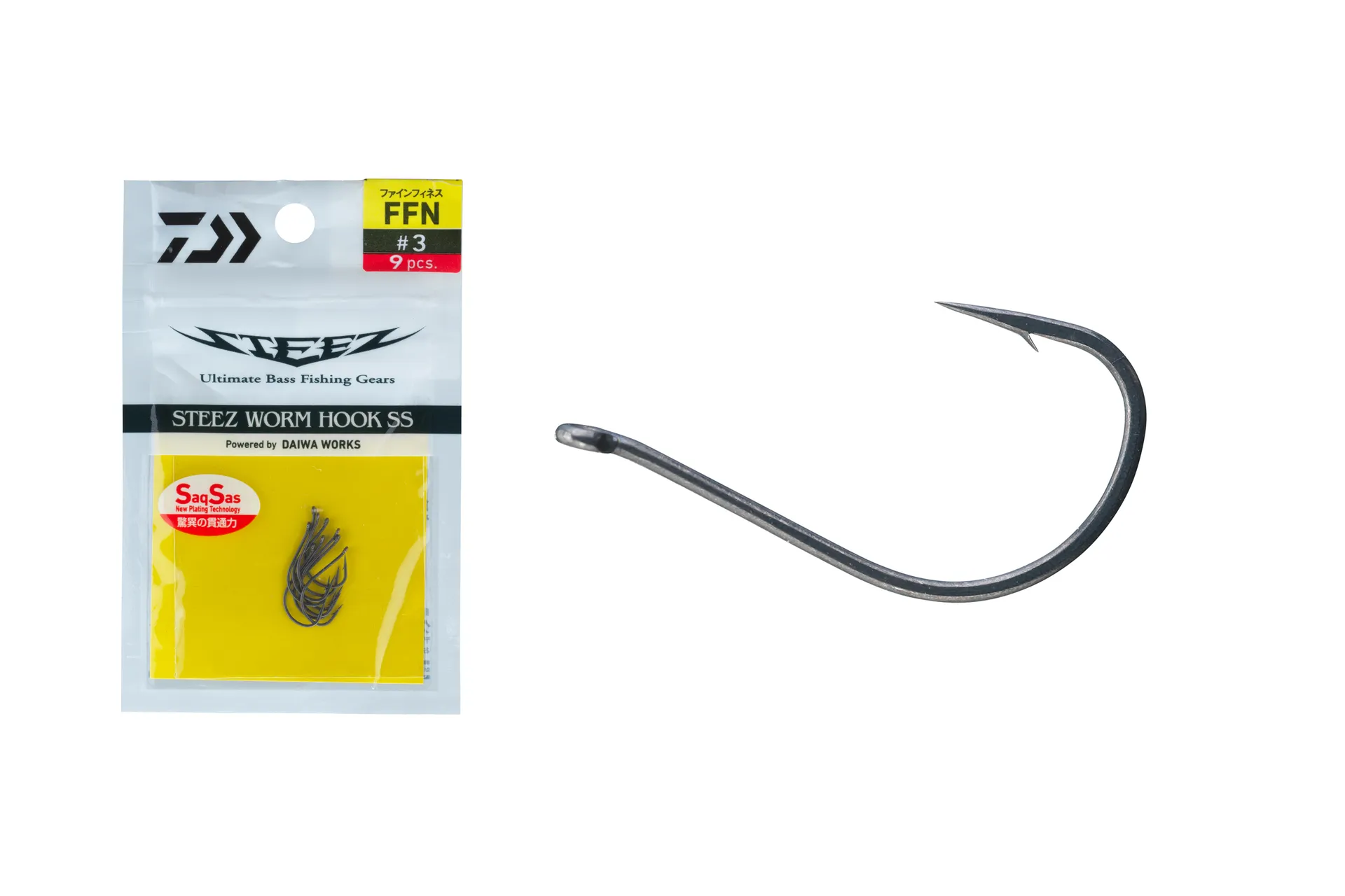 Daiwa Steez Worm Hook Kunstkoederhaken Raubfisch