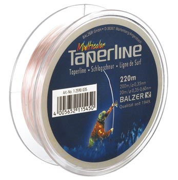 Balzer Taperline Surf, monofile Angelschnur, mono line, verjüngend