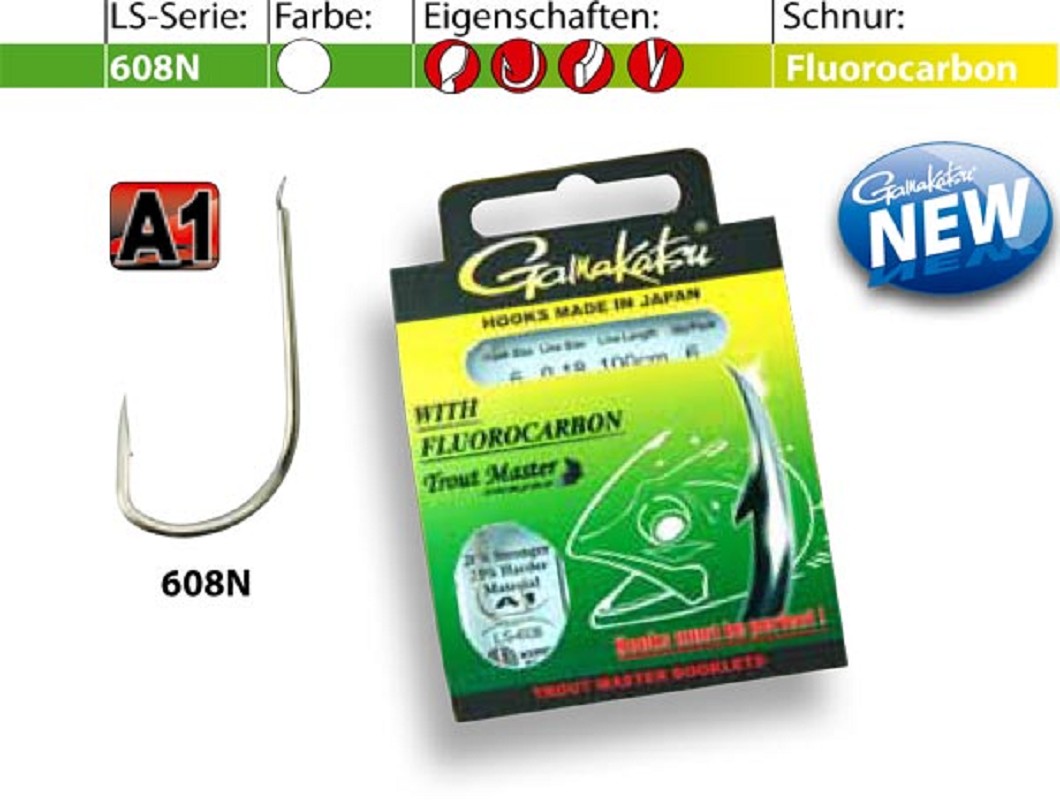 GAMAKATSU Troutmaster 608N Fluorocarbon GAMAKATSU Troutmaster 608N Fluorocarbon