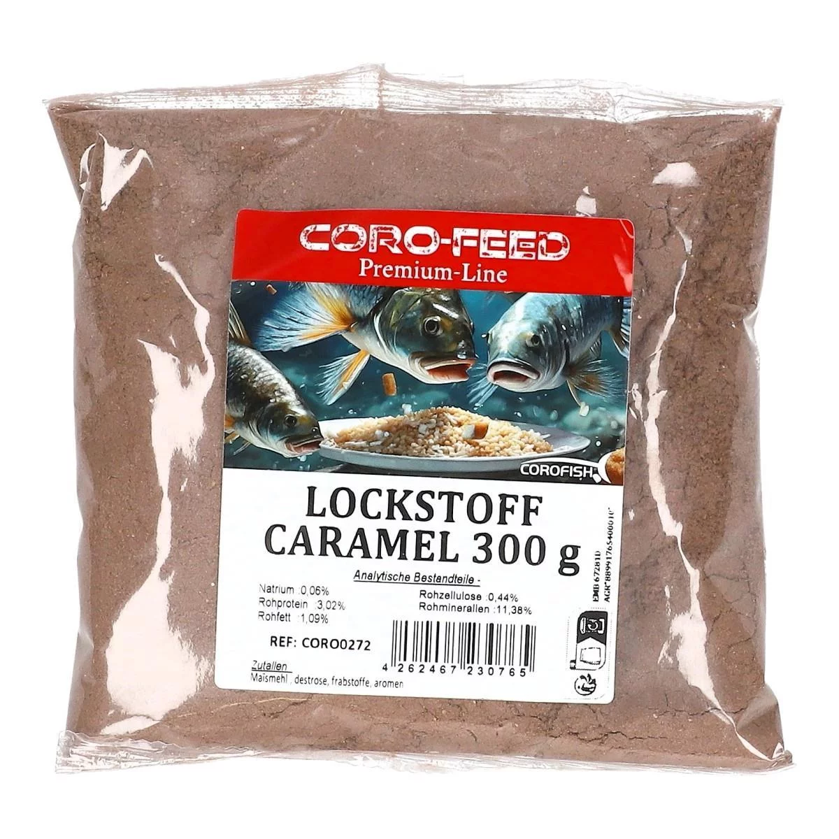 COROFISH Premium Line Lockstoff Rotauge 300g — Caramel