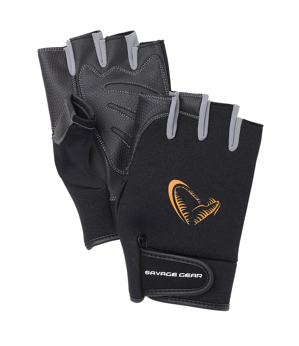 SAVAGE-GEAR Neoprene Half Finger M Black SAVAGE-GEAR Neoprene Half Finger M Black