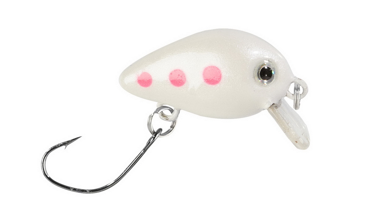 BALZER Wobbler Trout Crank mit Einzelhaken Gelb-Blau3cm — 3.00 Weiß-pinke Punkte