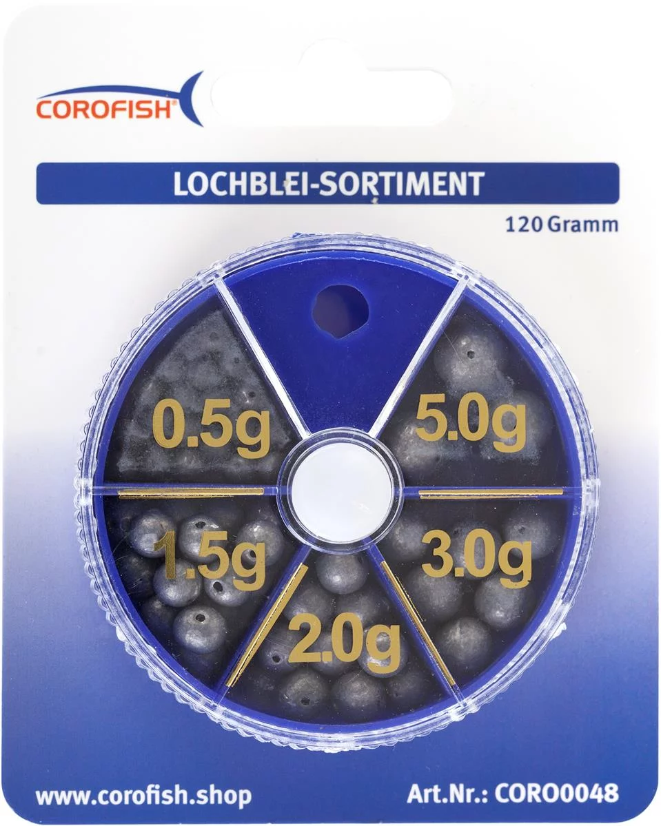 COROFISH Lochblei 120g Sortiment 0,5-5,0g SB1