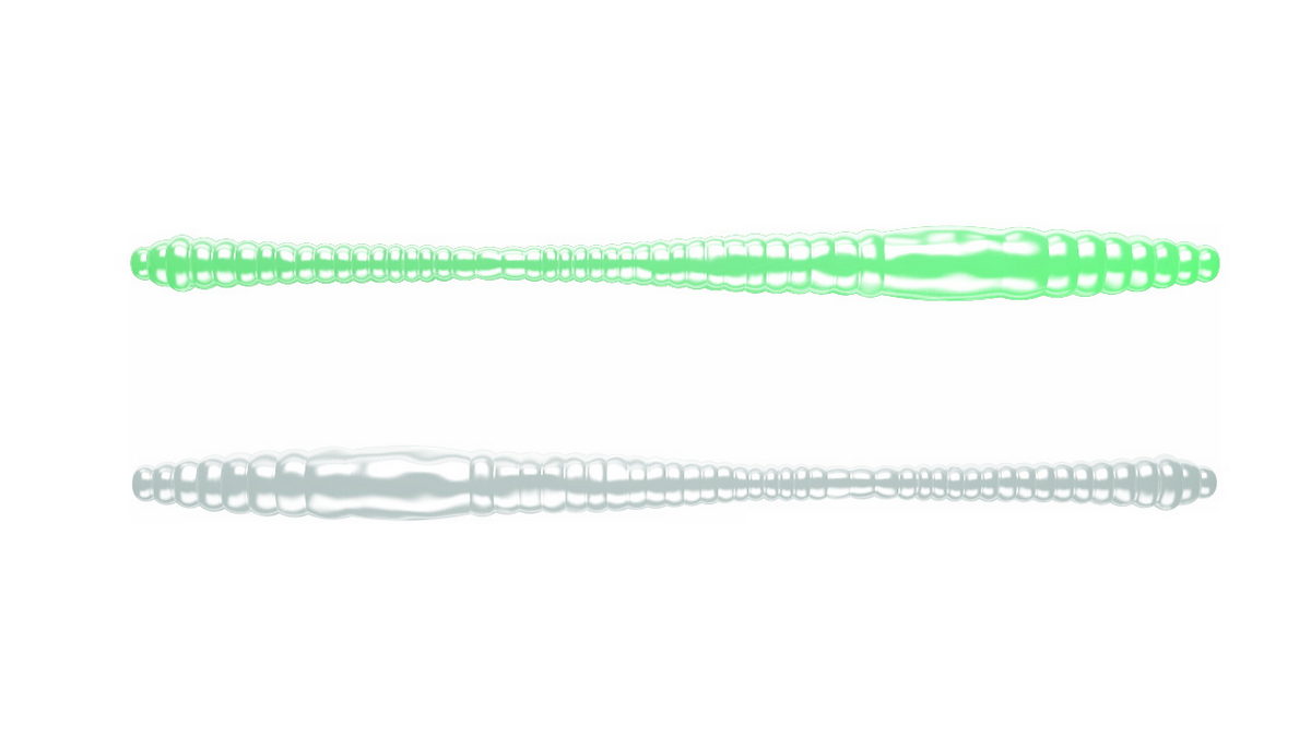 LIBRA LURES Dying Worm 80 Cheese 038-brown 12st, Forellenköder, schwimmend und aromatisiert — 7.00 Glow UV Green Cheese