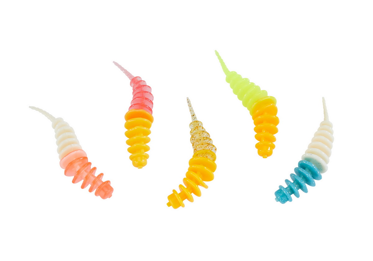 BALZER Trout Collector Forellenwürmer Mix 4 Knoblauch 5cm — 7.00 mix 3 Fisch
