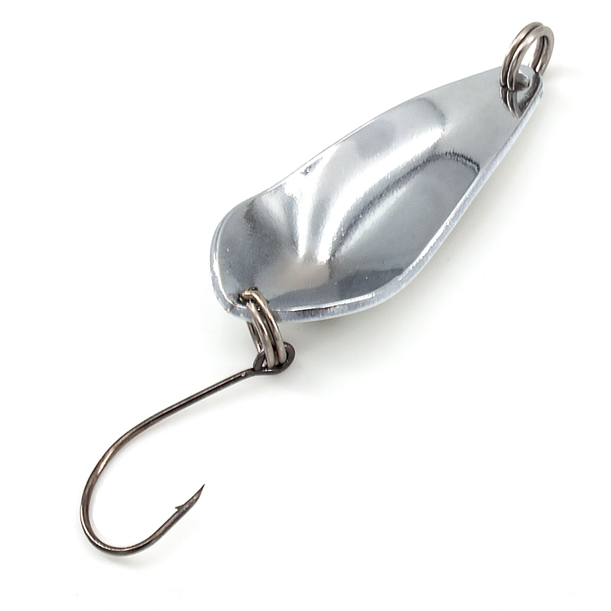 Trout Skid Spoon 2.8g white black-dot