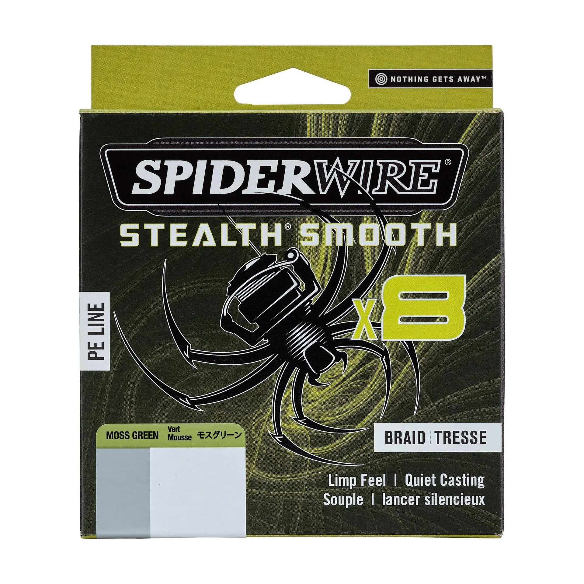 SPIDERWIRE Stealth Smooth 8 Braid 0,07mm 150m Moss Green 6,0kg geflochten