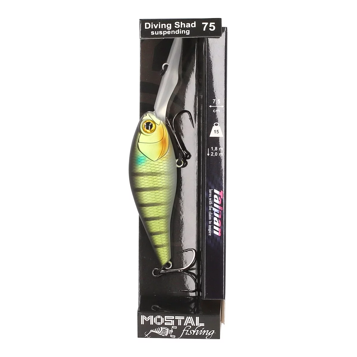 TAIPAN Diving Shad Matte US Perch 62mm