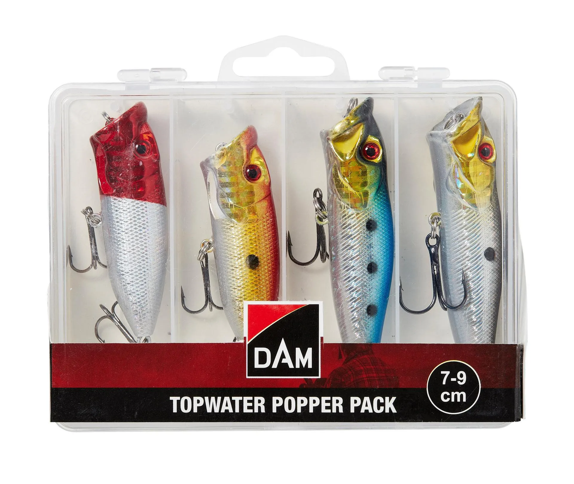 DAM Topwater Popper Pack Box 11-13g Assorted 7-9cm
