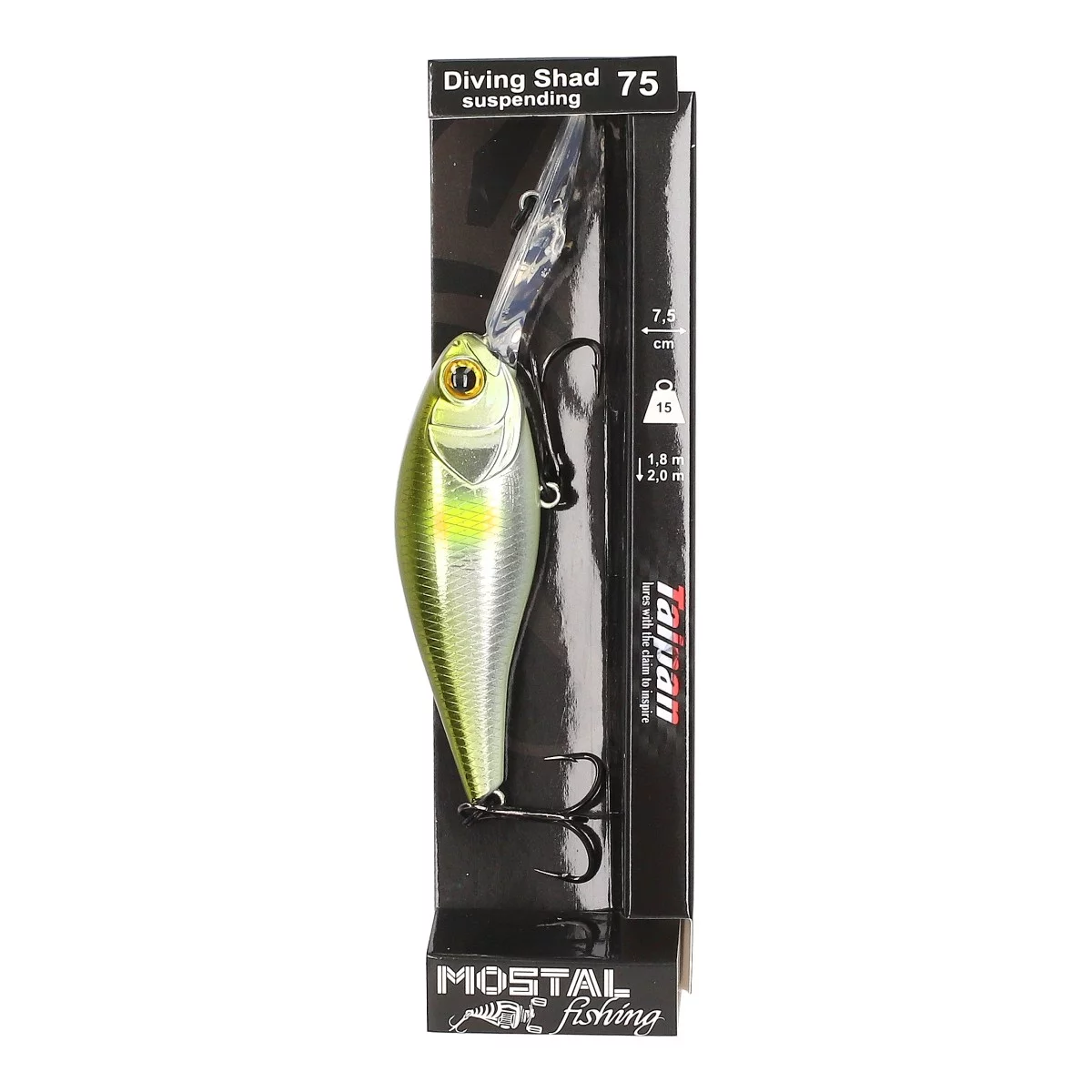 TAIPAN Diving Shad Chrome Ayu 62mm