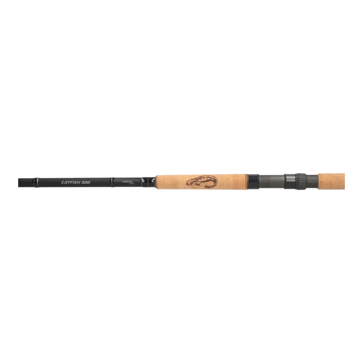 MOSTAL Catfish 300 3,05m 2-Teilig 300g Combo mit Waller Pro 8000 CO Braid Seitenansicht