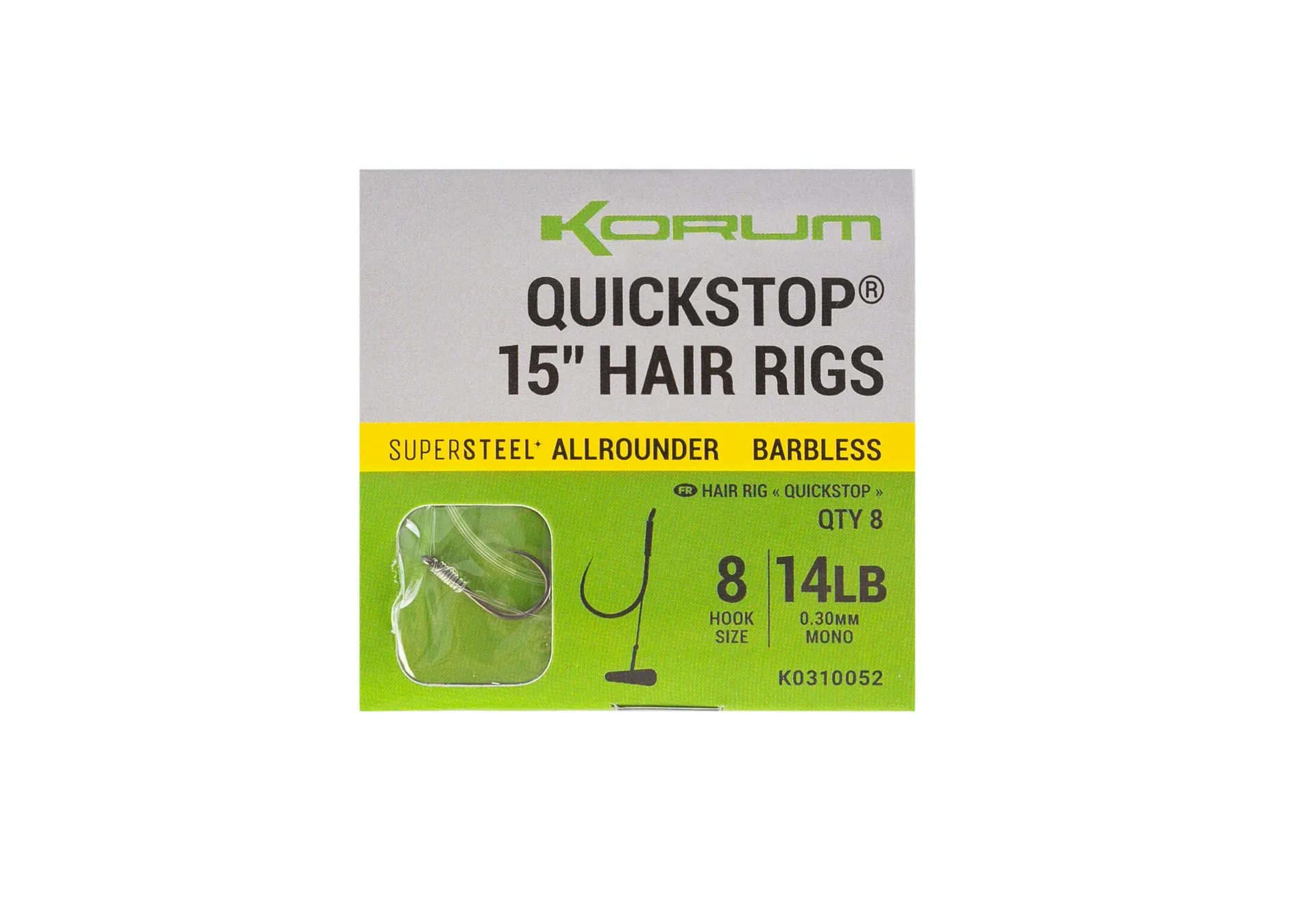 KORUM 15" Big Fish Hair Rigs W/Quickstops Barbed weitere Ansicht