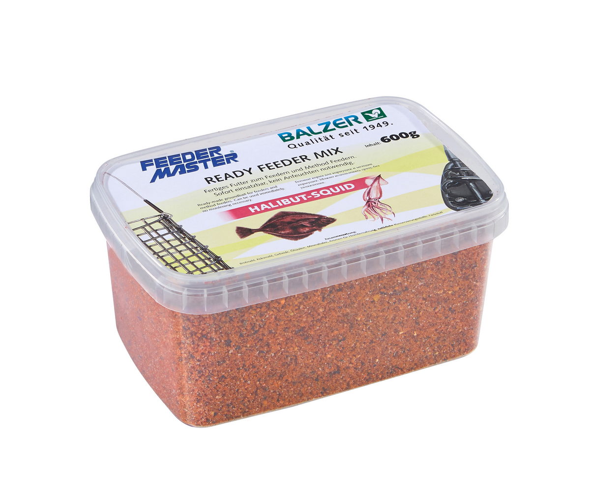 BALZER Feedermaster Fertig-Futter Mix Garlic-Shrimp, 600g — Halibut-Squid