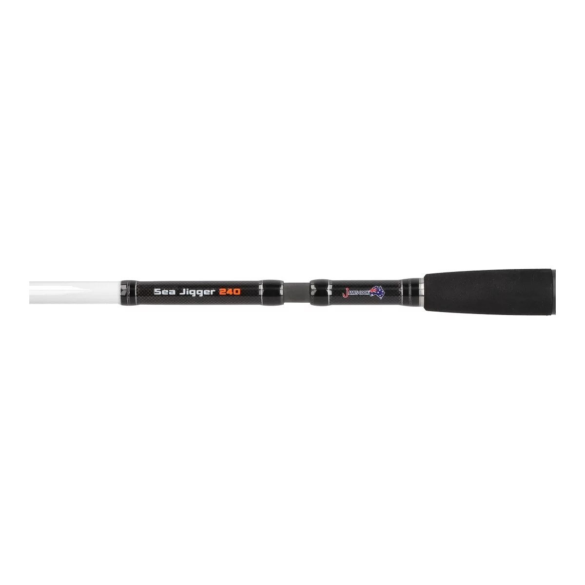 James Cook Sea Jigger 2,40m 4pcs 60-300g Combo mit Seafisher 5000 Braid Detail Griff