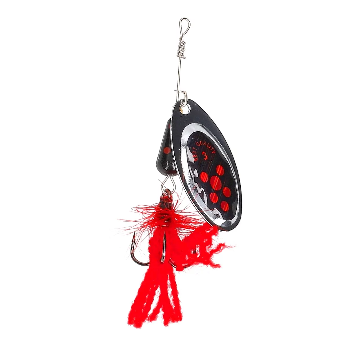 MOSTAL HW Spinfly Silver Red-Black 1, 5g/6cm — 1 silver black