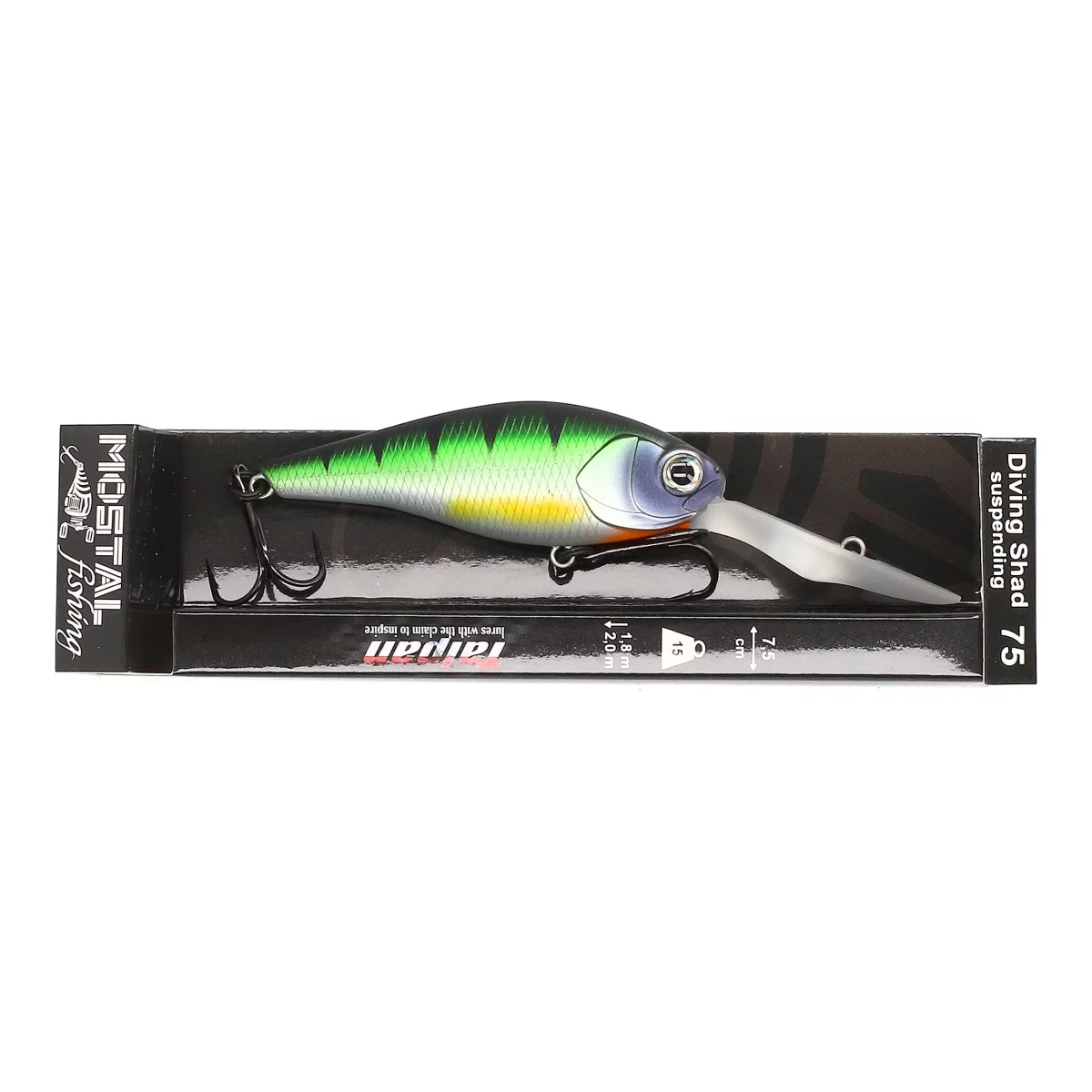 TAIPAN Diving Shad Green Perch 62mm