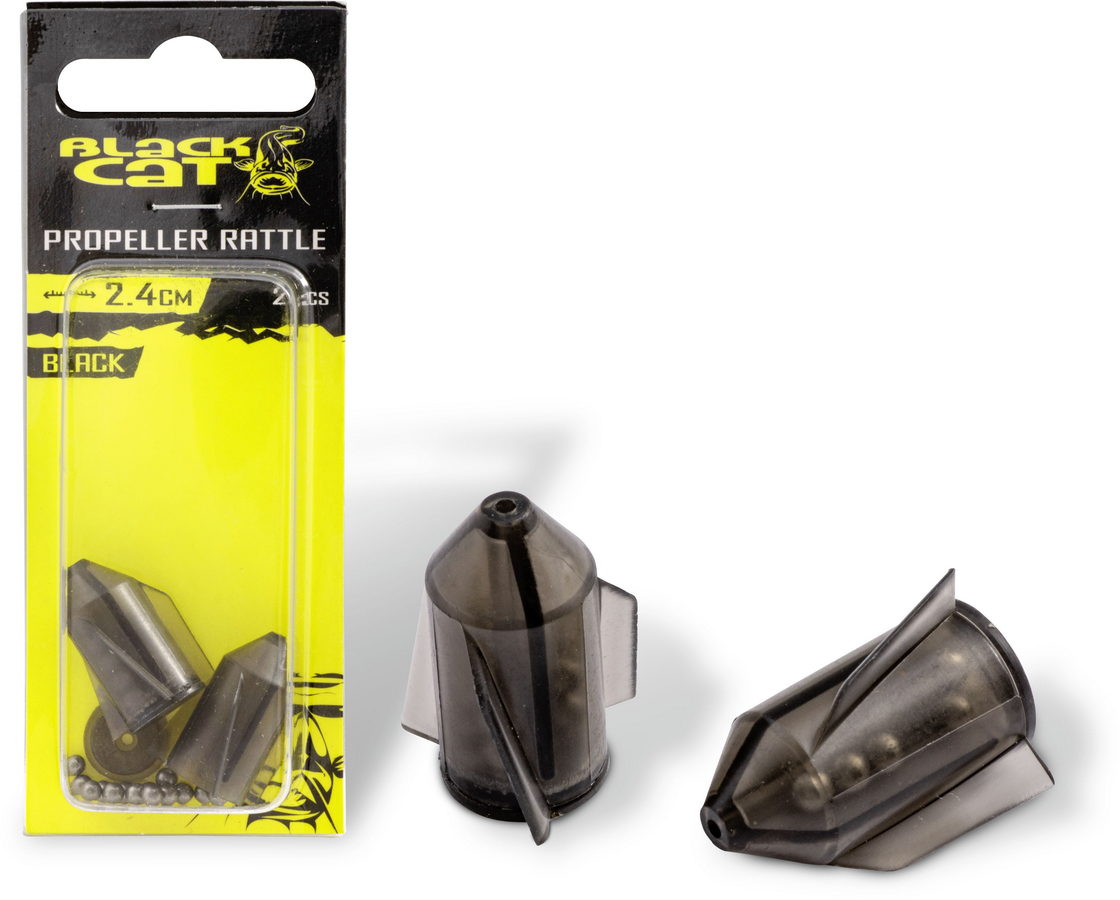 BLACK CAT Propeller-Rasseln 2,4cm schwarz