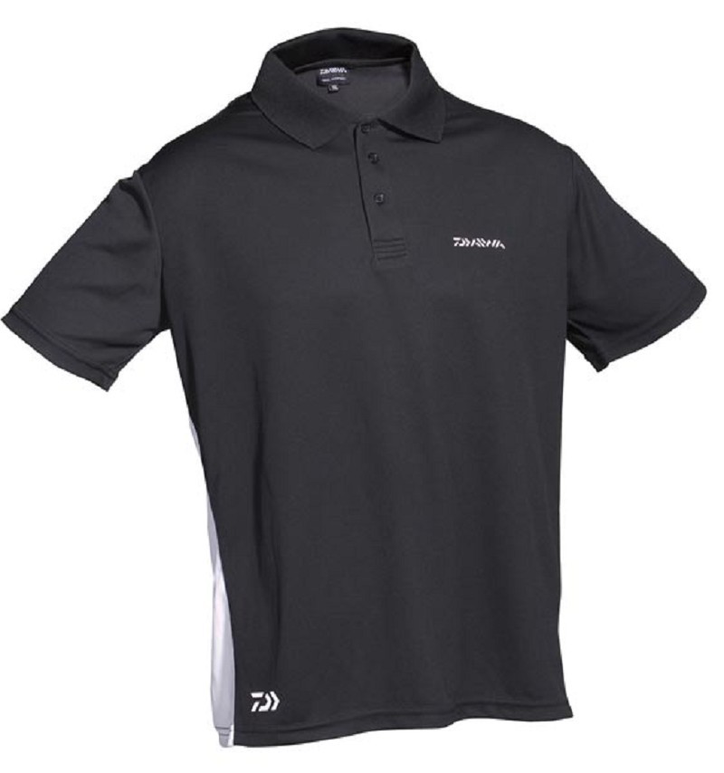 DAIWA D-Vec Polo-Shirt schwarz/weiß Gr.M