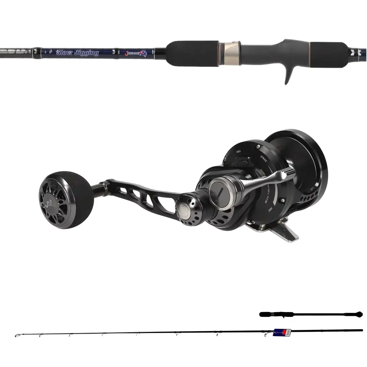 James Cook Slow Jigging 2,10m 1+1pcs 40-280g Combo mit JAMES COOK FMC 300-L
