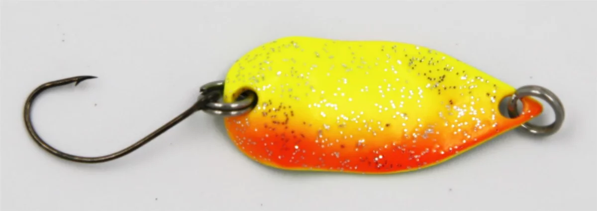 EFT Trout Splash Spoon 2.5g orange yellow glitter