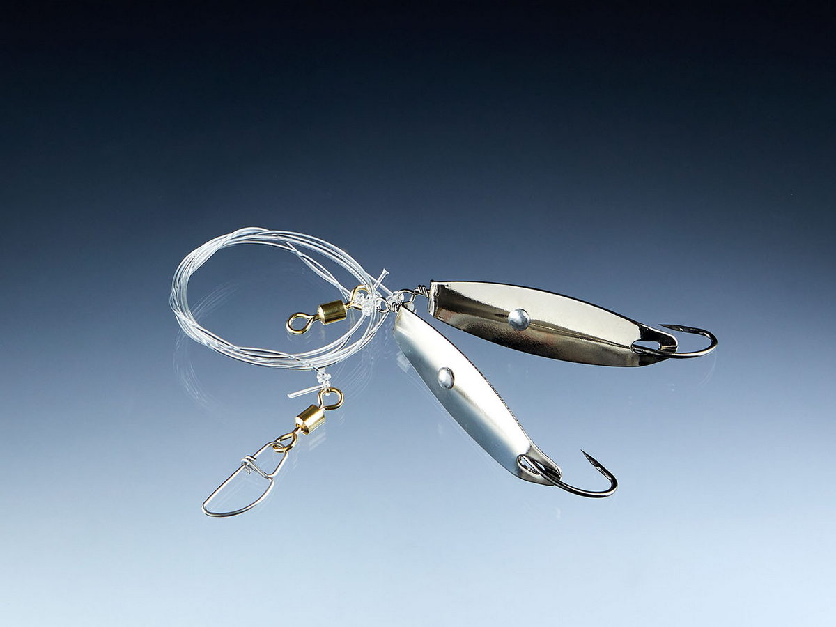 BALZER 71 Grad Nord Dorsch Blinker System mit 2 XL Dorschblinkern,